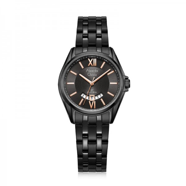 Alexandre Christie AC 8673 Black Rosegold Lady LDBIPBARG